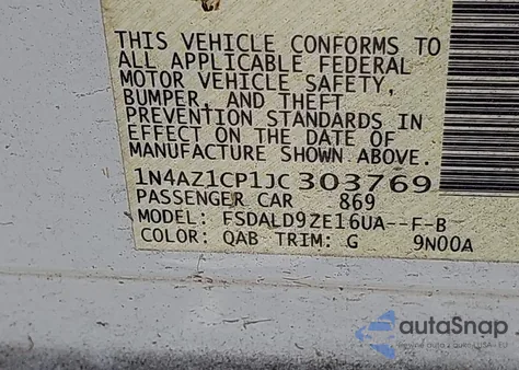 2018 Nissan Leaf Sv z USA, uszkodzony, nr VIN 1N4AZ1CP1JC303769